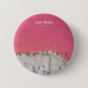 Lake Retba, Senegal - Rosa See Boote Button