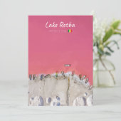 Lake Retba, Senegal - Rosa See Boote Einladung (Stehend Vorderseite)