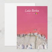 Lake Retba, Senegal - Rosa See Boote Einladung (Vorne/Hinten)