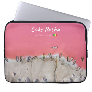 Lake Retba, Senegal - Rosa See Boote Laptopschutzhülle