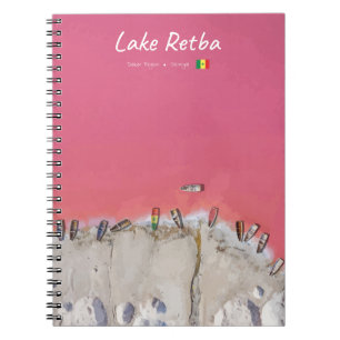 Lake Retba, Senegal - Rosa See Boote Notizblock