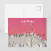 Lake Retba, Senegal - Rosa See Boote Postkarte (Vorne/Hinten)