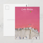 Lake Retba, Senegal - Rosa See Boote Postkarte (Vorne/Hinten)