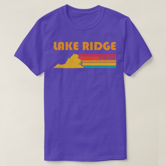 Lake Ridge Virginia Vintag Ausgefallenes Souvenir T-Shirt (Design vorne)
