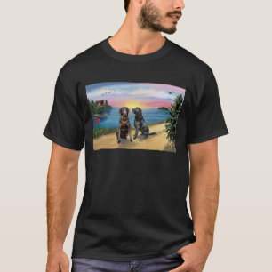 Lake Road - Zwei Labrador Retrievers (Choc-Blk) T-Shirt