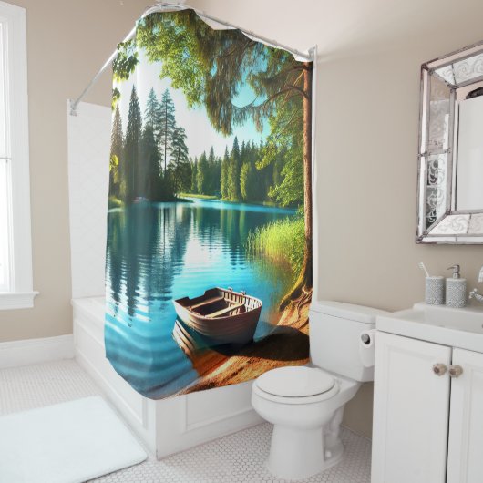 Lake Scene Duschvorhang (Beispiel)