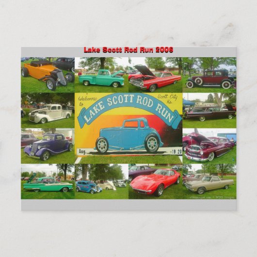 Lake Scott Rod Run 2006 Postkarte (Vorderseite)