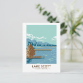 Lake Scott Staat Park Kansas Vintag Postkarte (Stehend Vorderseite)