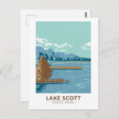 Lake Scott Staat Park Kansas Vintag Postkarte (Vorne/Hinten)