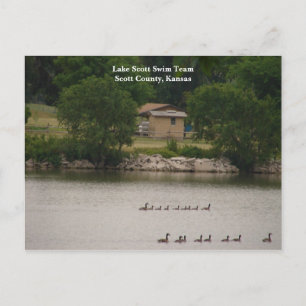 Lake Scott Swim Team Scott Landkreis, Kansas Postkarte