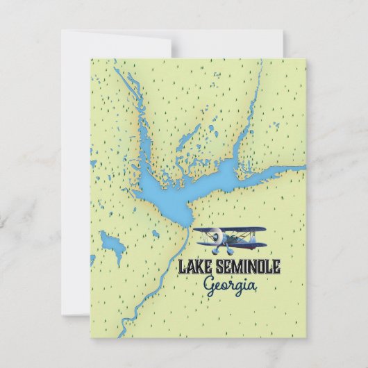 Lake Seminole Georgia Map Poster (Vorderseite)