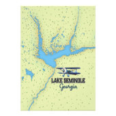 Lake Seminole Georgia Map Poster (Vorne)
