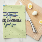 Lake Seminole Georgia Map Poster Geschirrtuch (Viertel Falte)