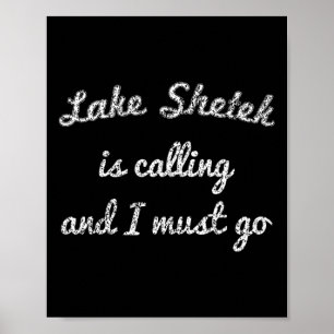 Lake Shetek Minnesota Lustiger Angeln Camping Somm Poster