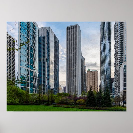 Lake Shore Park Painterly Poster (Vorne)