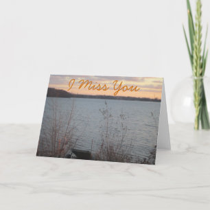 Lake Shore Sunset "I Miss You" Card Karte