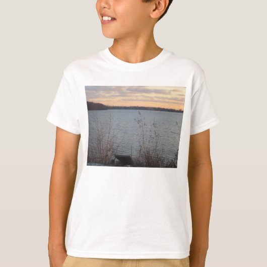 Lake Shore Sunset Kids Basic T - Shirt (Vorderseite)
