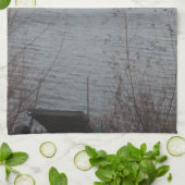 Lake Shore Sunset Kittuch Geschirrtuch (Gefaltet)