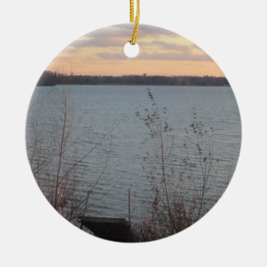 Lake Shore Sunset Ornament (Vorne)