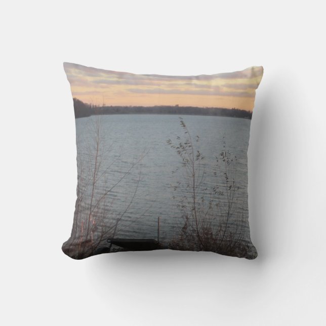 Lake Shore Sunset Pillow Kissen (Vorderseite)