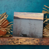 Lake Shore Sunset Plaque Fotoplatte (Seite)