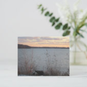 Lake Shore Sunset Postcard Postkarte (Stehend Vorderseite)
