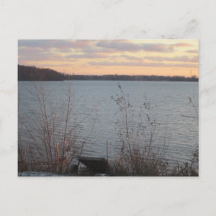 Lake Shore Sunset Postcard Postkarte