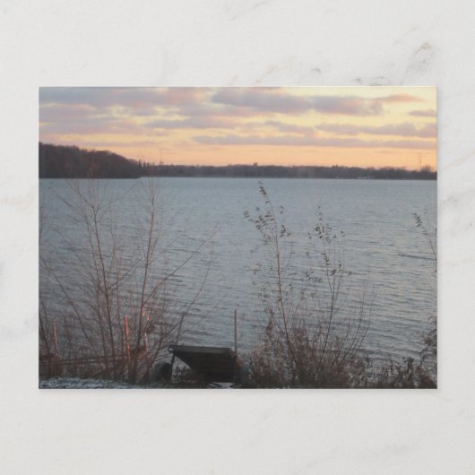 Lake Shore Sunset Postcard Postkarte (Vorderseite)