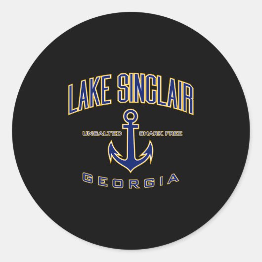 Lake Sinclair Ga For Runder Aufkleber (Vorderseite)