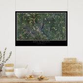 Lake Sinclair Georgia Satellite Poster Karte (Küche)