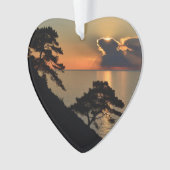 Lake Sky Landscape Clouds Ded Foto Custom Ornament (Vorderseite)