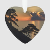 Lake Sky Landscape Clouds Ded Foto Custom Ornament (Vorderseite)