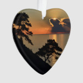 Lake Sky Landscape Clouds Ded Foto Custom Ornament (Vorderseite)