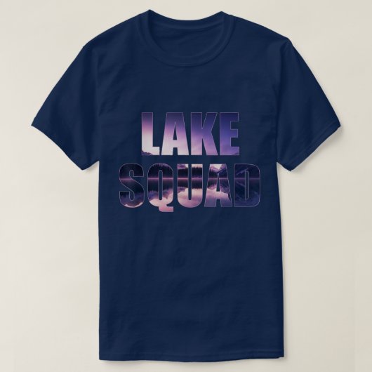 Lake Squad Dock Sunset Wakeboarder Power Boot  T-Shirt (Design vorne)
