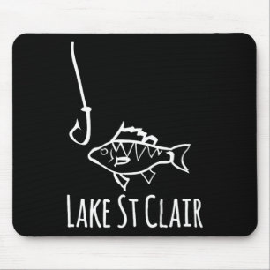 Lake St Clair Michigan Angeln Fisch Mit Haken Laun Mousepad