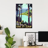 Lake St. Clair Michigan Ontario Girl and Boy Poster (Heimbüro)