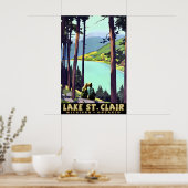 Lake St. Clair Michigan Ontario Girl and Boy Poster (Küche)