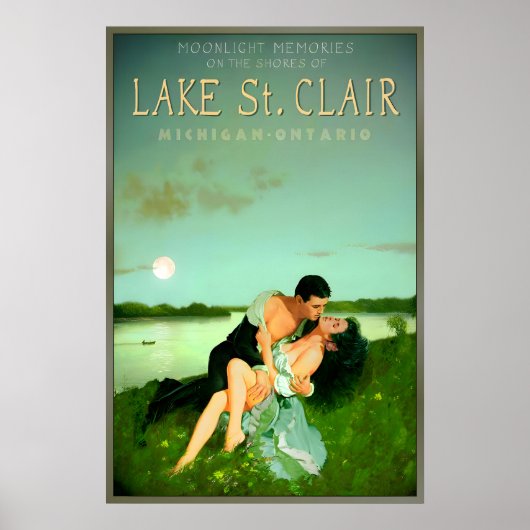 LAKE St Clair Moonlight Memories Travel Pin U Poster (Vorne)