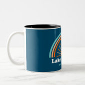 Lake Sunapee New Hampshire Rainbow Zweifarbige Tasse (Links)