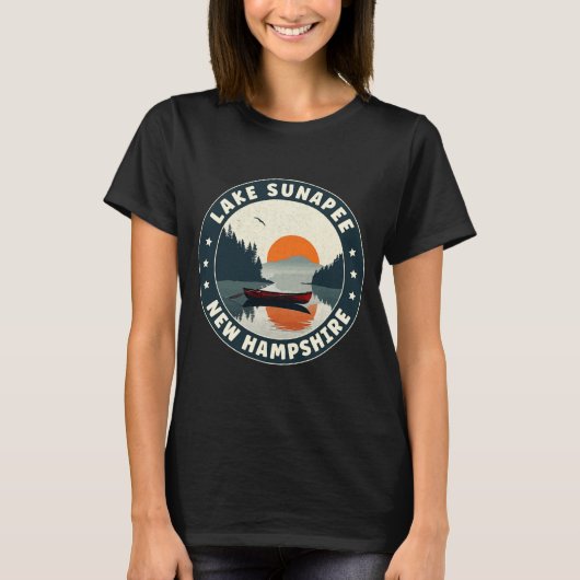 Lake Sunapee New Hampshire Sunset T Shirt (Vorderseite)