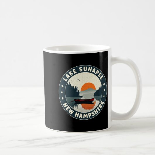Lake Sunapee New Hampshire Sunset T Shirt Kaffeetasse (Rechts)