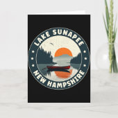 Lake Sunapee New Hampshire Sunset T Shirt Karte (Vorderseite)