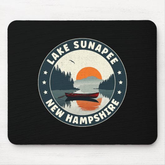 Lake Sunapee New Hampshire Sunset T Shirt Mousepad (Vorne)