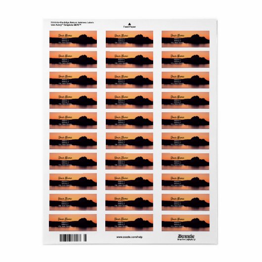 Lake Sunrise Rücksendeadresse (Vorne)