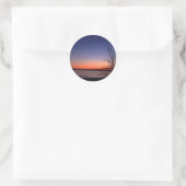 Lake Sunrise Runder Aufkleber (Tasche)
