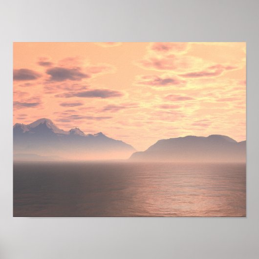 Lake Sunset 3 Originale Kunst, Dichtung und Musik Poster (Vorne)