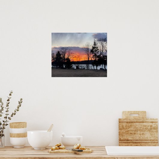 Lake Sunset Foto Poster (Küche)