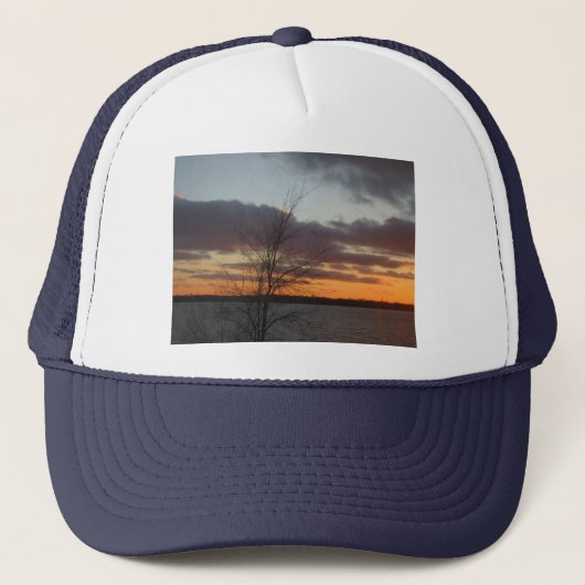 Lake Sunset Hat Truckerkappe (Vorderseite)