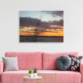 Lake Sunset Leinwand Doppeltfeld - 23,17" x 16,50" (Insitu (Wohnzimmer))