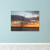 Lake Sunset Leinwand Doppeltfeld - 33,70" x 24" (Insitu (Holzboden))